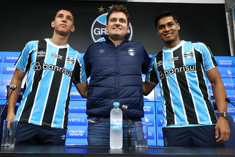 Reforços Miguel Monsalve e Matías Arezo encaram desafio em apresentação no Grêmio