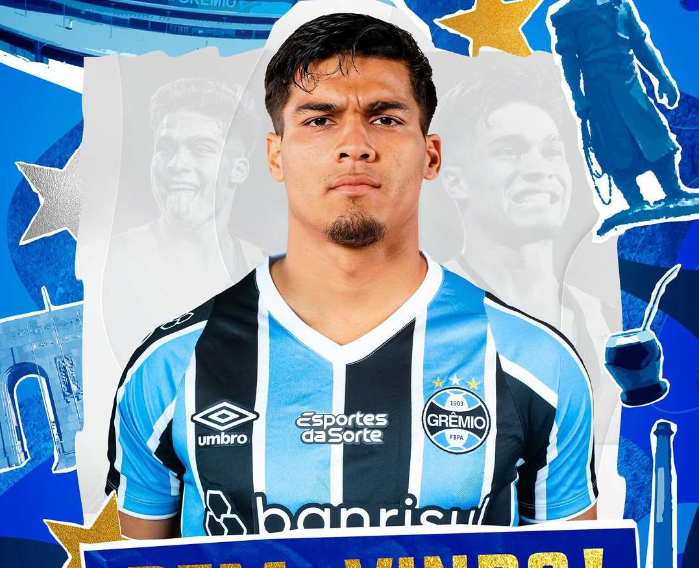 Grêmio anuncia contratação do centroavante uruguaio Matías Arezo para reforçar o time.