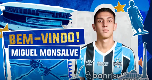 Grêmio anuncia meia colombiano Miguel Monsalve Gazeta Esportiva