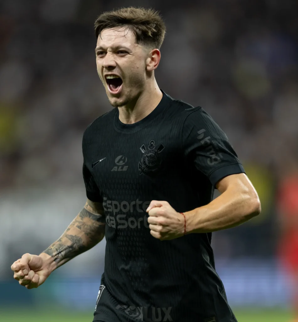 O meia Rodrigo Garro não apareceu tanto ao longo do jogo, mas participou de quatro do cinco gols do Corinthians