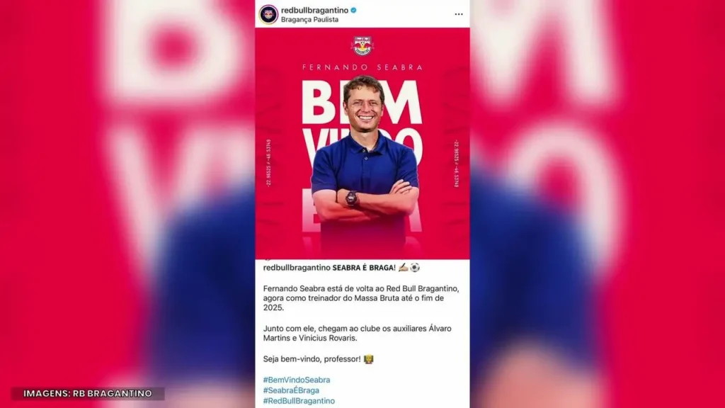 De volta! RB Bragantino anuncia retorno de Fernando Seabra ao comando técnico | Gazeta Esportiva