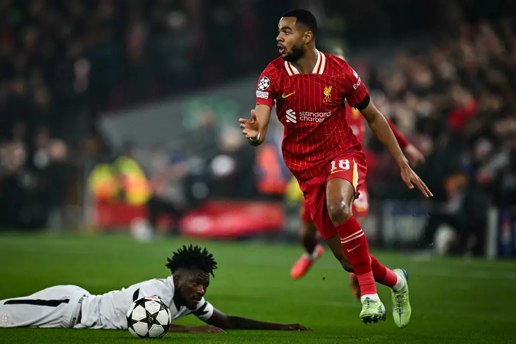 Veja imagens da partida entre Liverpool e Leverkusen pela Liga dos Campeões Imagem ilustrativa para a matéria