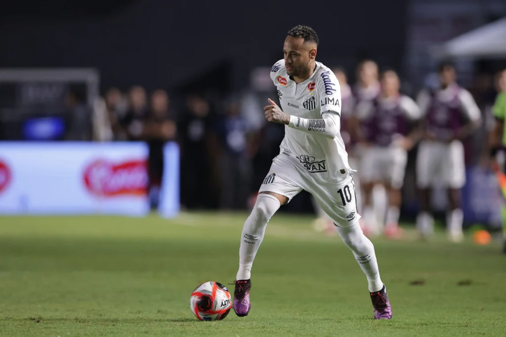 Neymar em sua reestreia pelo Santos