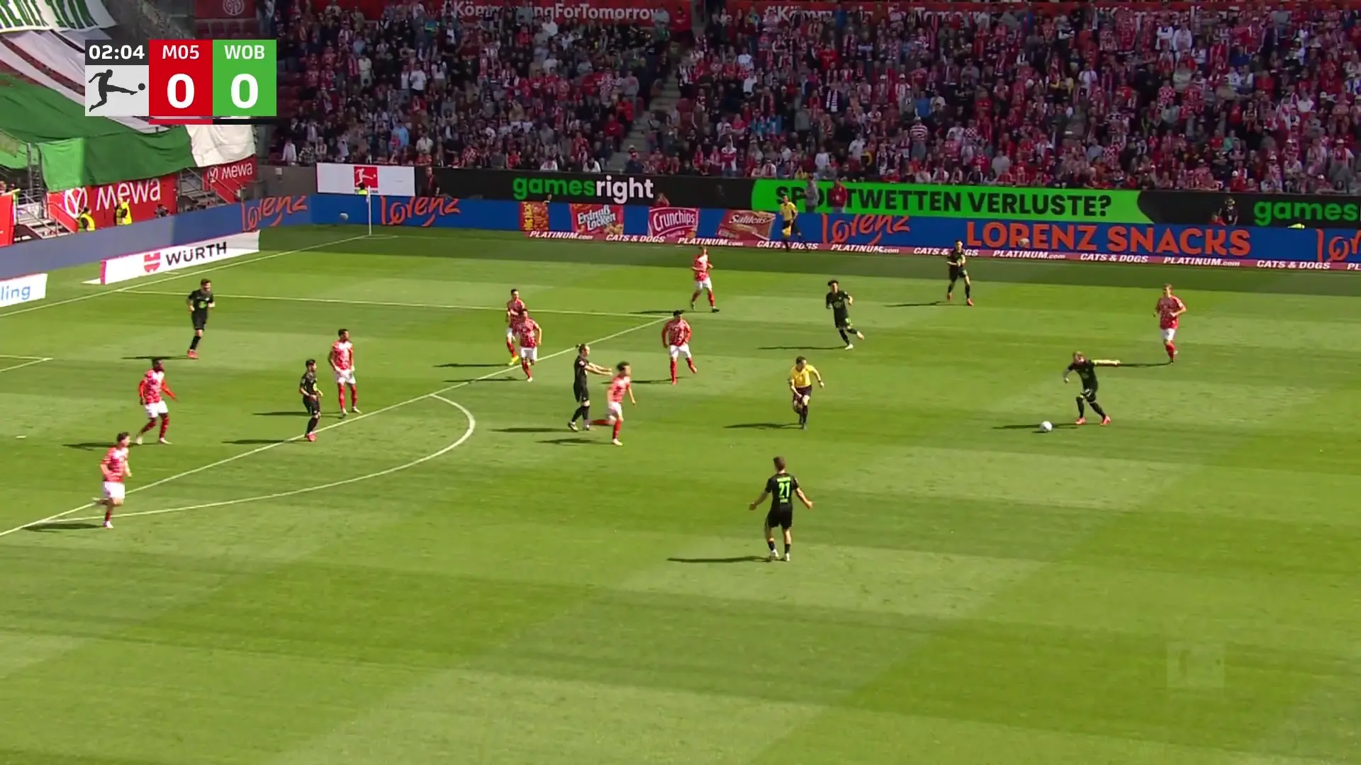 Melhores momentos do empate entre Mainz e Wolfsburg pelo Alemão Imagem ilustrativa para a matéria