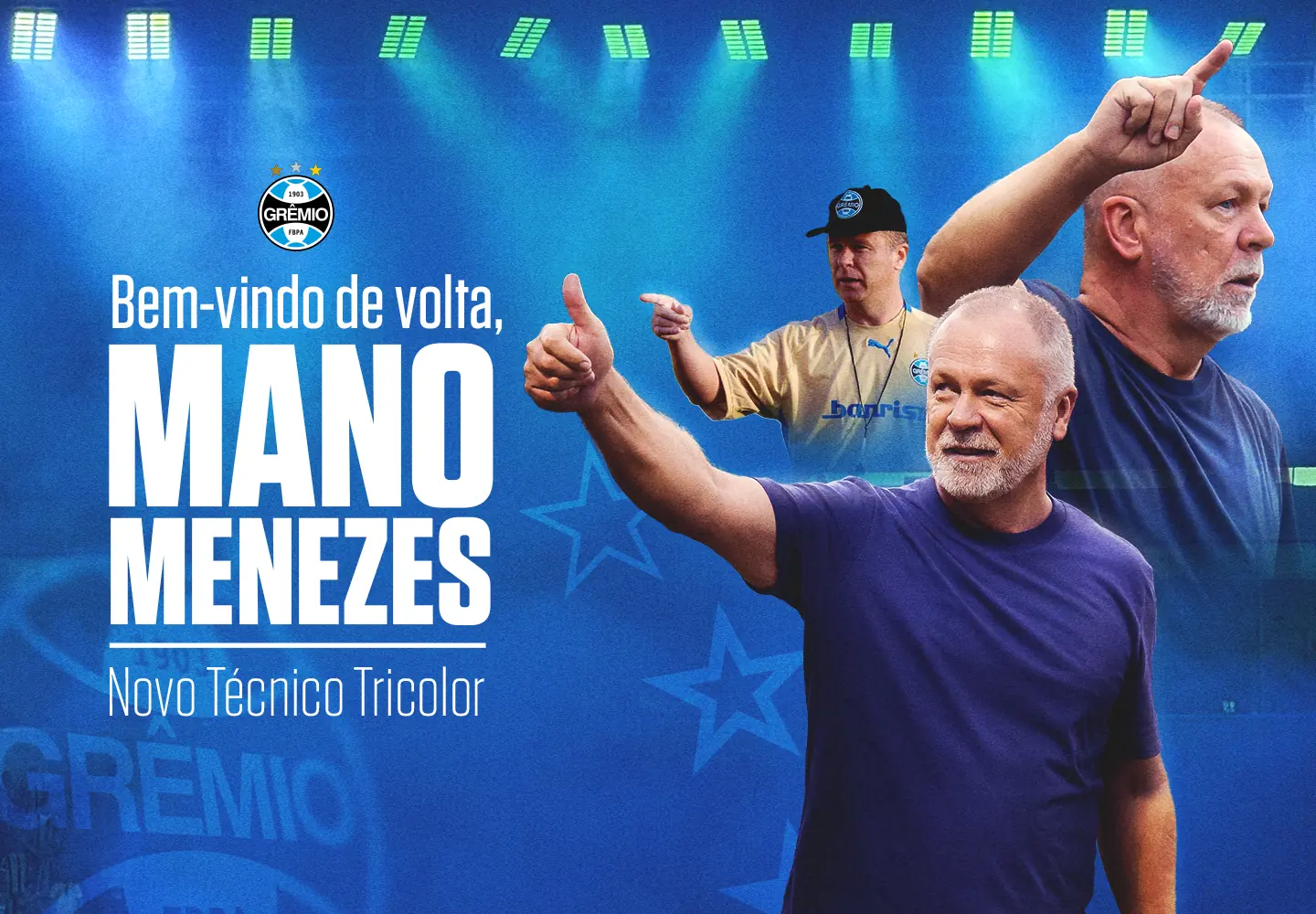 Grêmio oficializa a contratação de Mano Menezes Imagem ilustrativa para a matéria