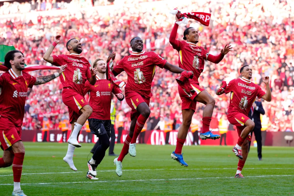 Liverpool é o campeão da Premier League 2024-25 com quatro rodadas de antecedência