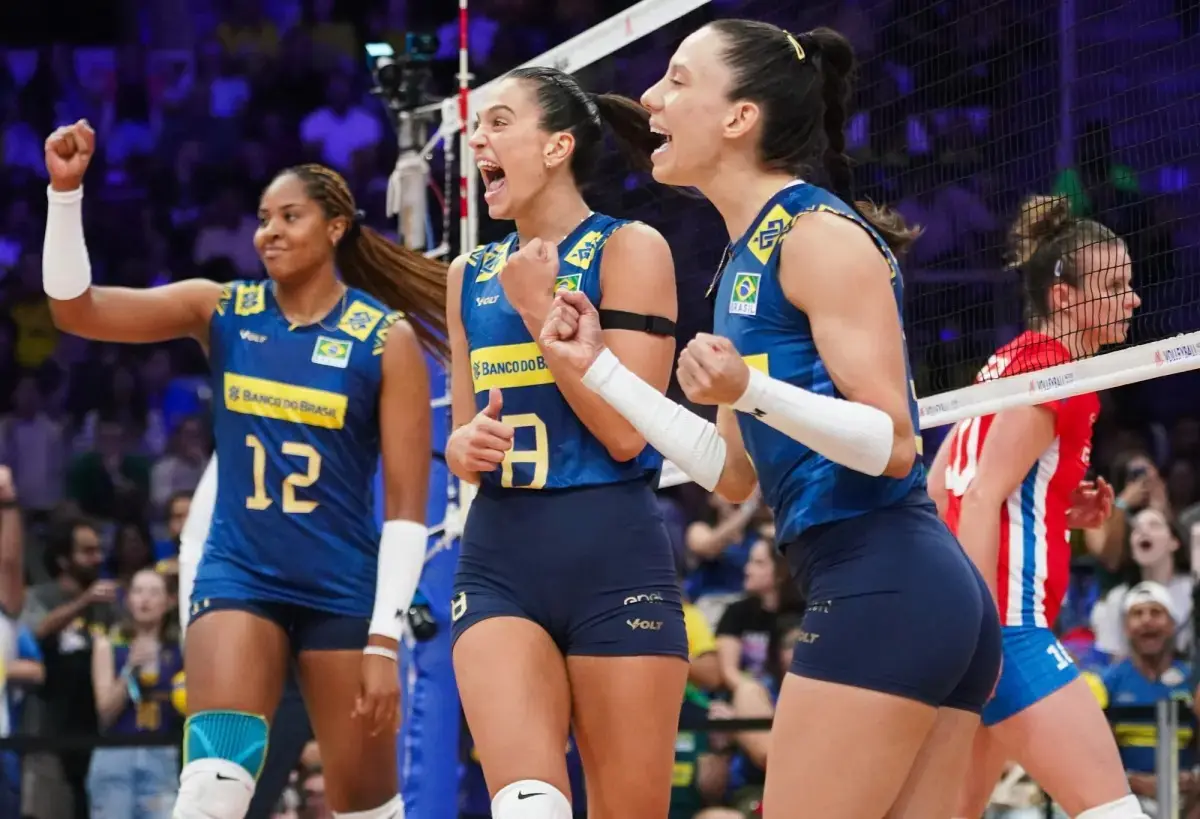 Brasil estreia com vitória tranquila sobre a República Tcheca na Liga das Nações feminina de vôlei