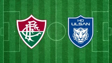 Escudos de Fluminense e Ulsan HD, adversários no Mundial de Clubes