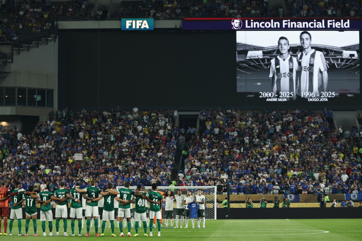 Jogadores prestam homenagem a Diogo Jota e André Silva antes do Mundial.