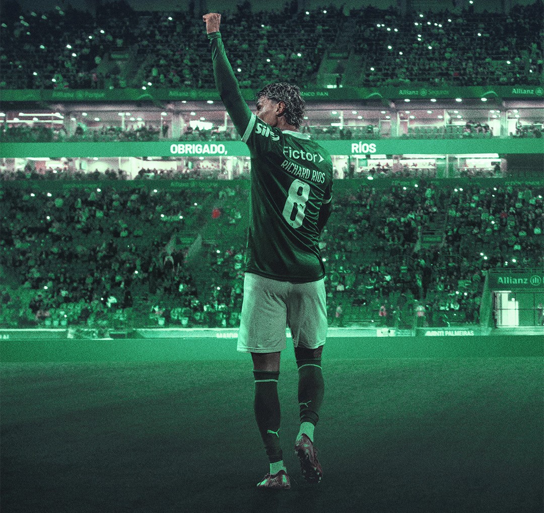 Palmeiras agradece Richard Ríos, reforço do Benfica: despedida emocionante.