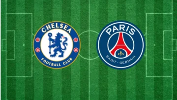 Escudos de Chelsea e PSG, finalistas do Mundial de Clubes.