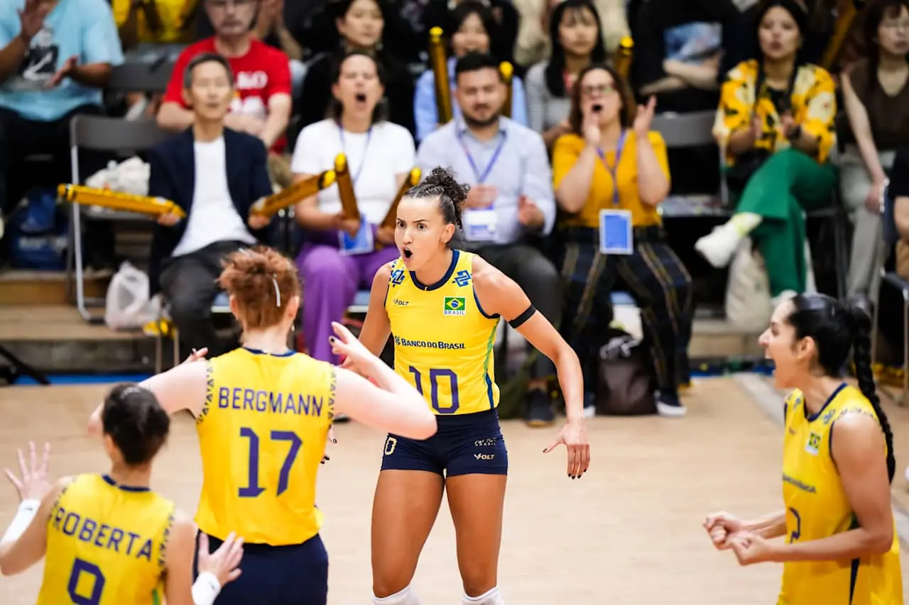 VNL feminina: Gabi homenageia Ana Cristina em vitória do Brasil Imagem ilustrativa para a matéria