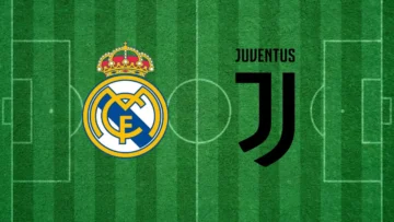 Escudos de Real Madrid e Juventus, adversários no Mundial de Clubes