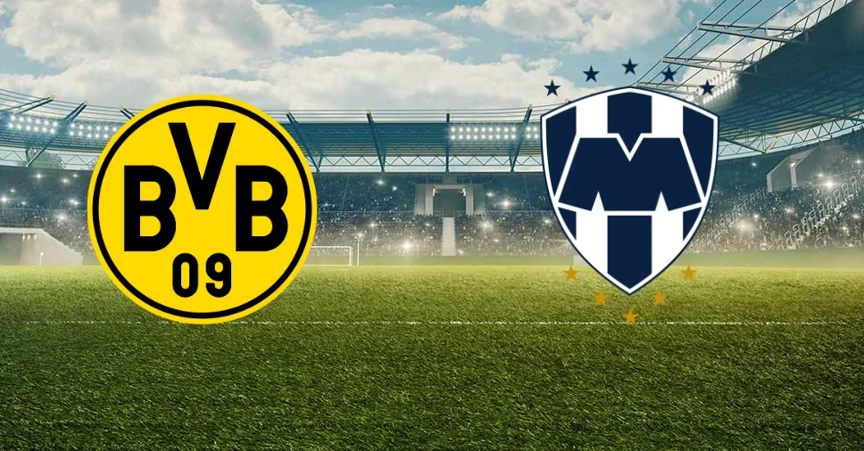 Escudos de Borussia Dortmund e Monterrey, adversários nas oitavas de final do Mundial de Clubes