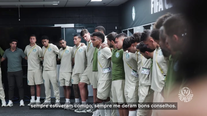 Despedida de Estêvão do Palmeiras: discurso emocionante hora de seguir em frente.