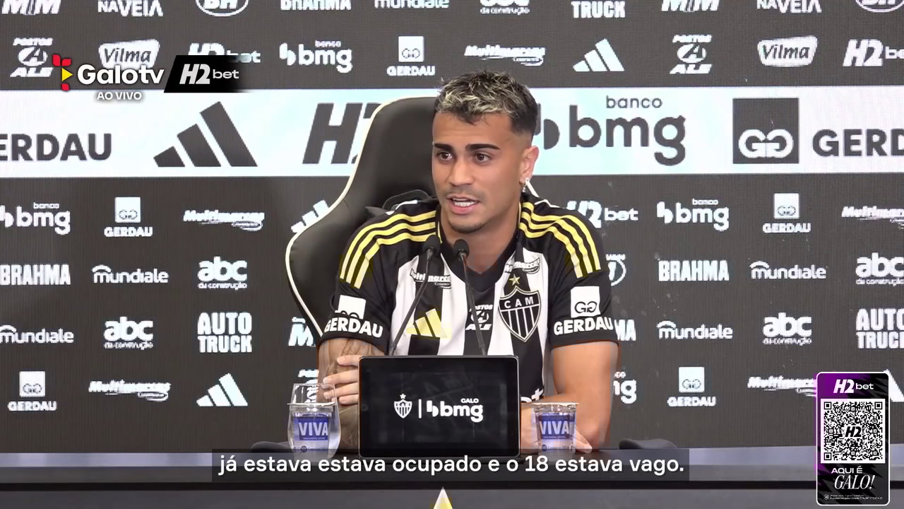 Número 18 do Galo, Reinier explica escolha e homenagem ao irmão
