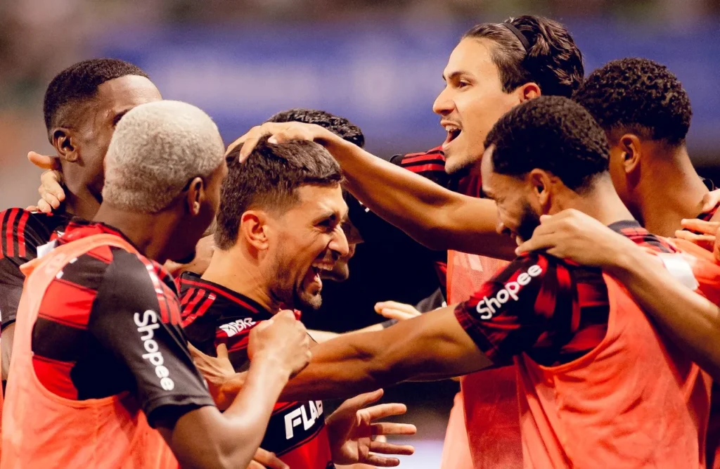 Arrascaeta e Pedro. Flamengo x Palmeiras 2025