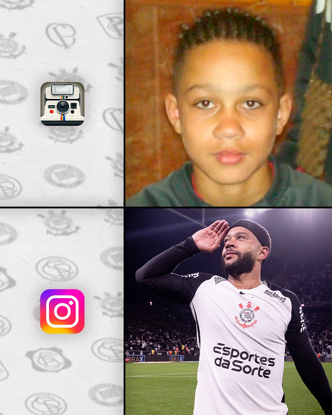 Corinthians revela fotos de jogadores na infância; descubra quem são eles