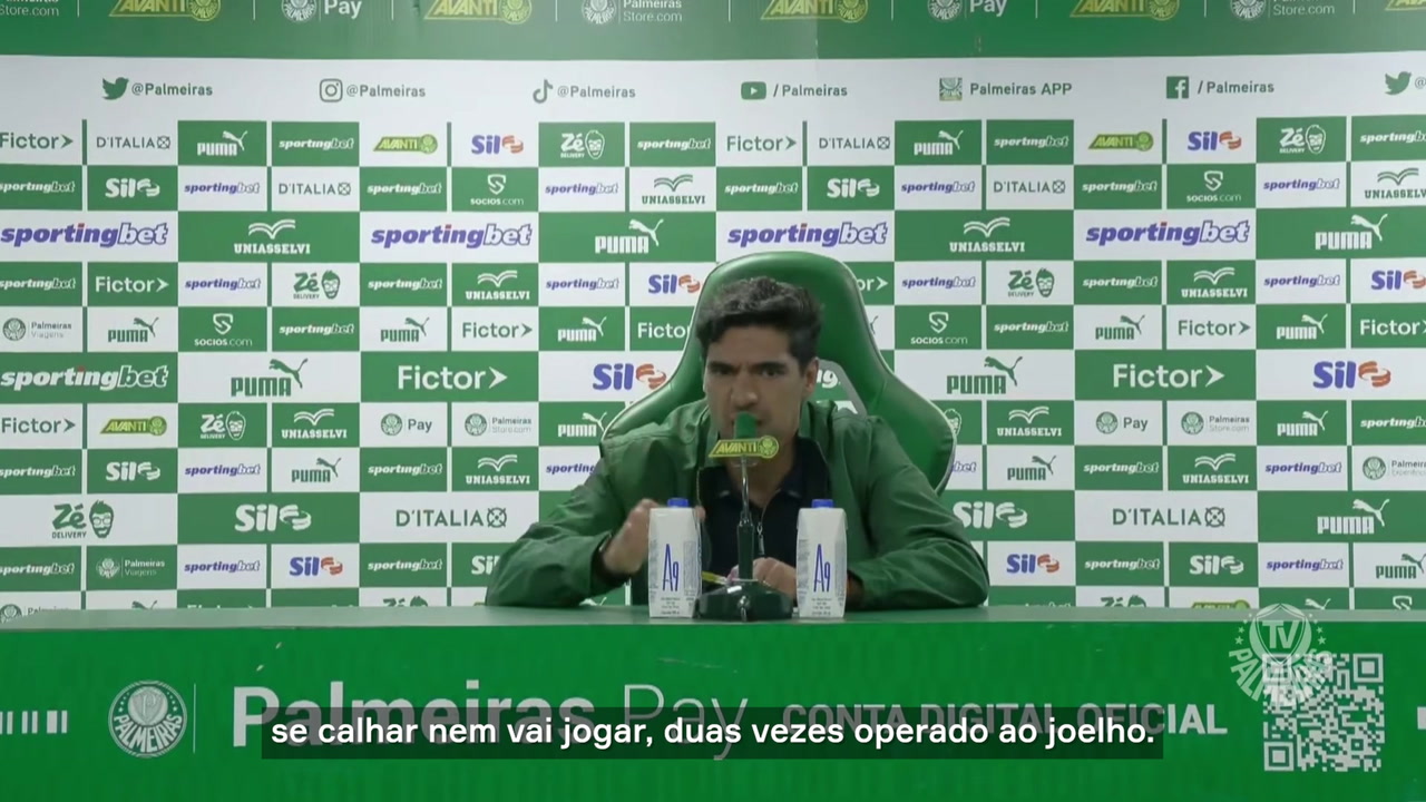 Abel elogia Bruno Rodrigues e a torcida da Mancha Verde no jogo contra o Juventude