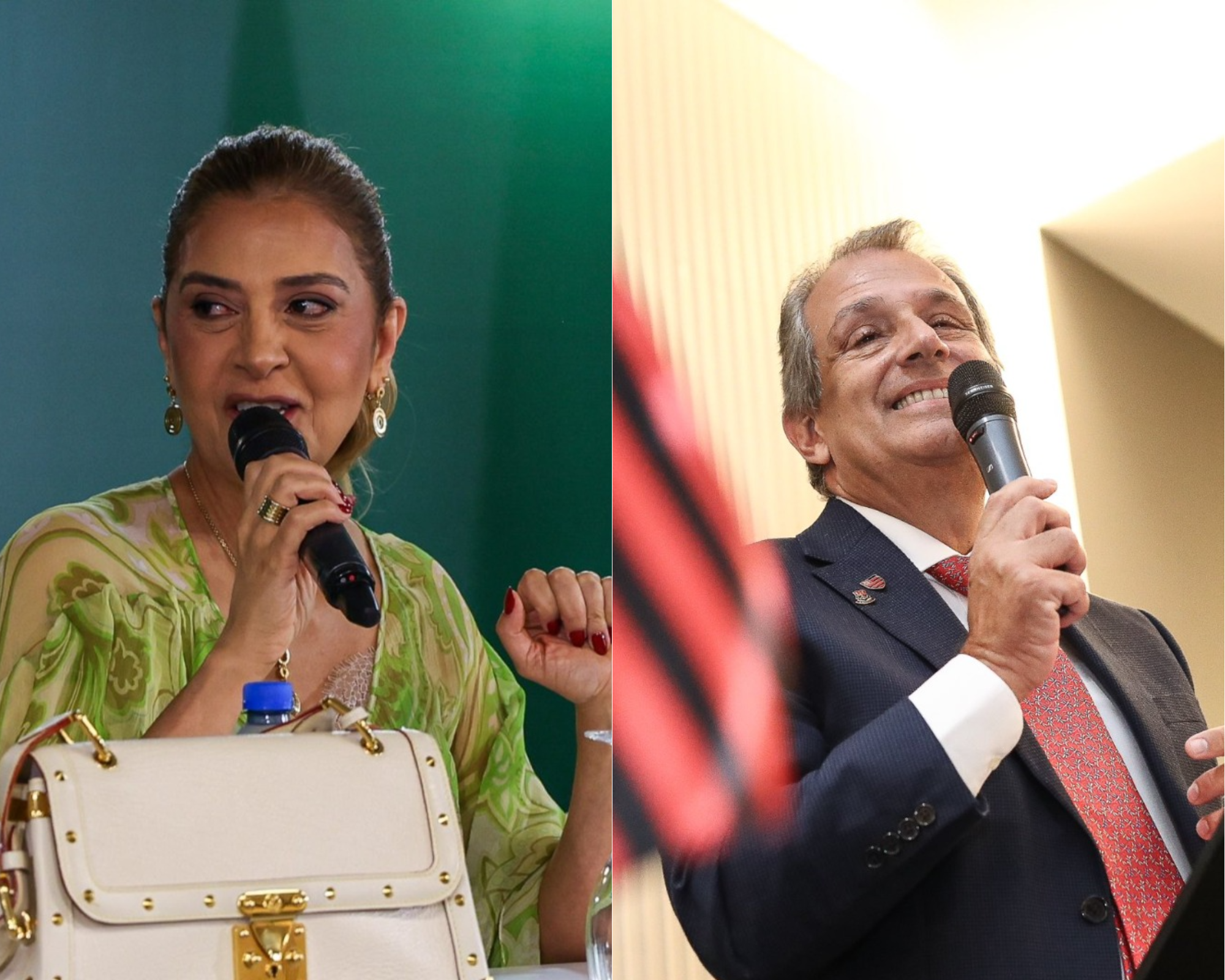 Leila e Bap: presidentes de Palmeiras e Flamengo em disputa nos bastidores