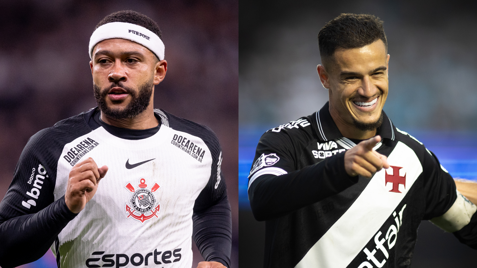 Ex-parceiros em campo: Memphis e Coutinho desafiam Corinthians e Vasco na final decisiva