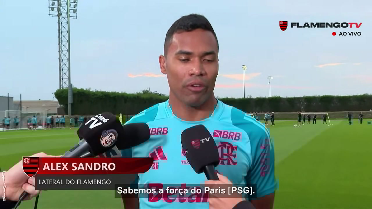 Alex Sandro admite: Flamengo conhece bem o PSG e reconhece favoritismo dos franceses