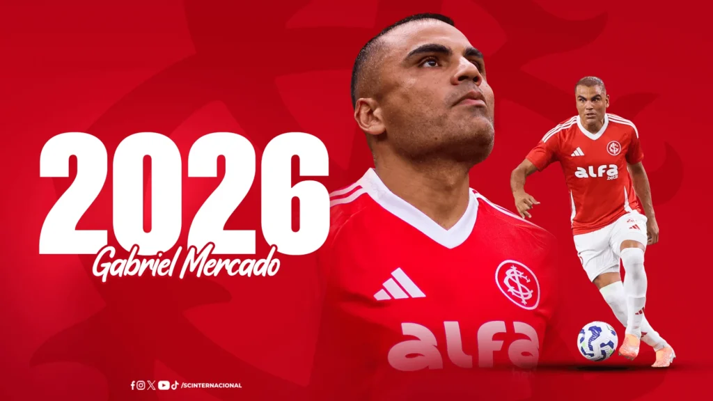 O Internacional anunciou a extensão do vínculo contratual com o zagueiro Gabriel Mercado.