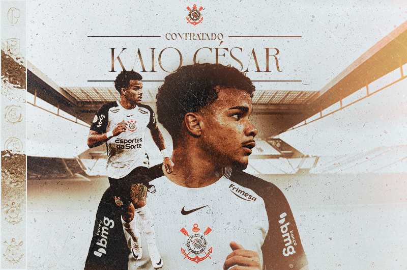 Corinthians formaliza a chegada do atacante Kaio César para reforçar o elenco