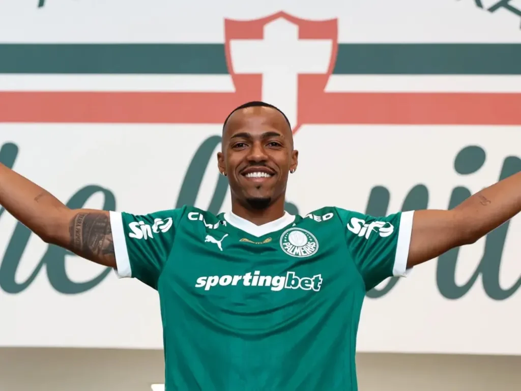 Marlon Freitas na chegada ao Palmeiras