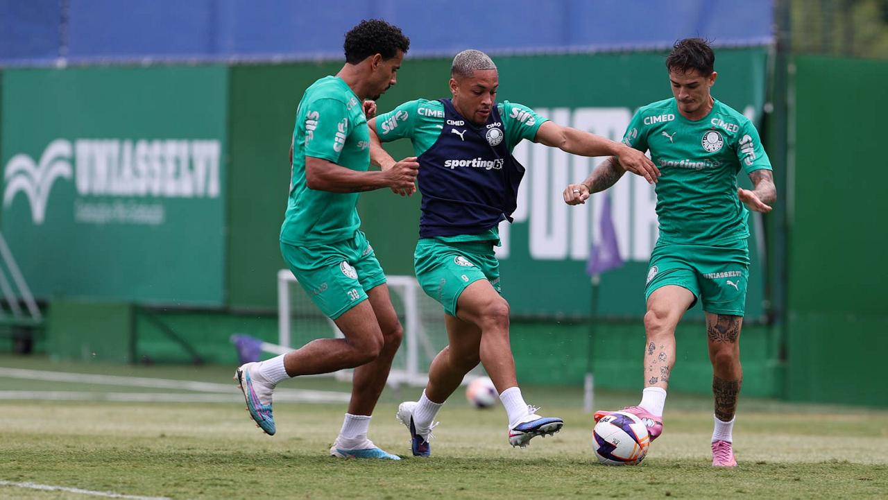 Palmeiras finaliza preparação para duelo contra o Botafogo-SP sem Felipe Anderson, que sofre nova lesão