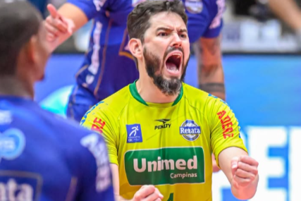 Vôlei Renata vence Monte Carmelo de virada e vai à semifinal da Superliga