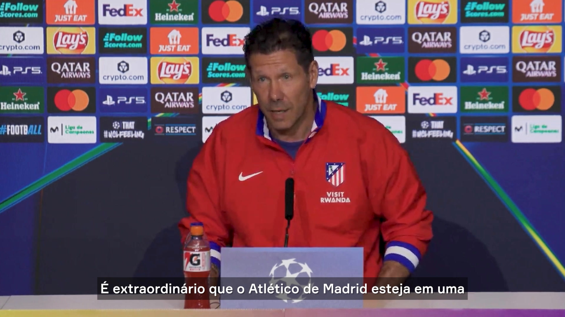 Simeone após jogo de volta contra o Arsenal: “Competimos muito bem”