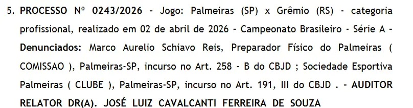 Foto: Reprodução / STJD