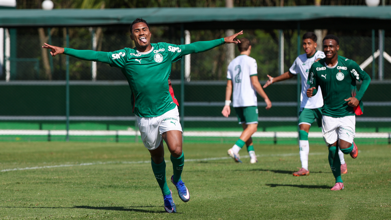 Sub-20 do Palmeiras goleia Guarani e segue 100% no Paulista; Sub-15 e 17 vencem Suzano