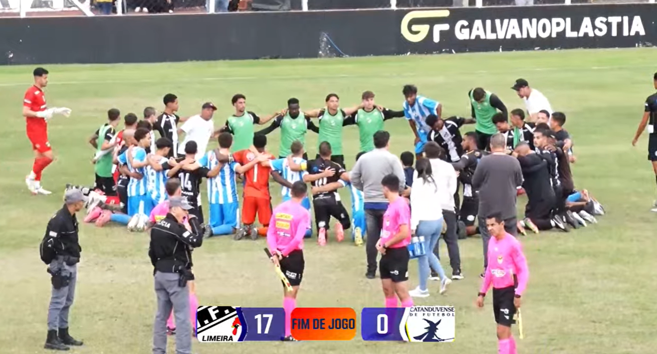 Catanduvense perde de 17 a 0 e sofre maior goleada da história das competições paulistas