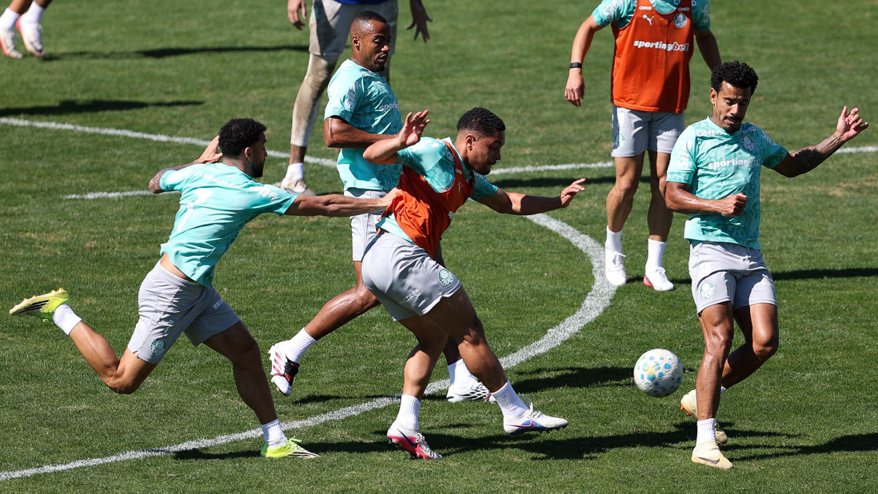 Veja galeria de fotos do treino do Palmeiras nesta terça-feira
