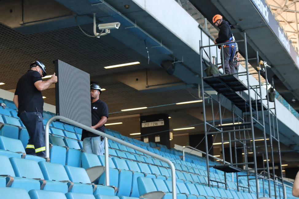 Arena do Grêmio ganhará anel com 600 metros de painéis de LED