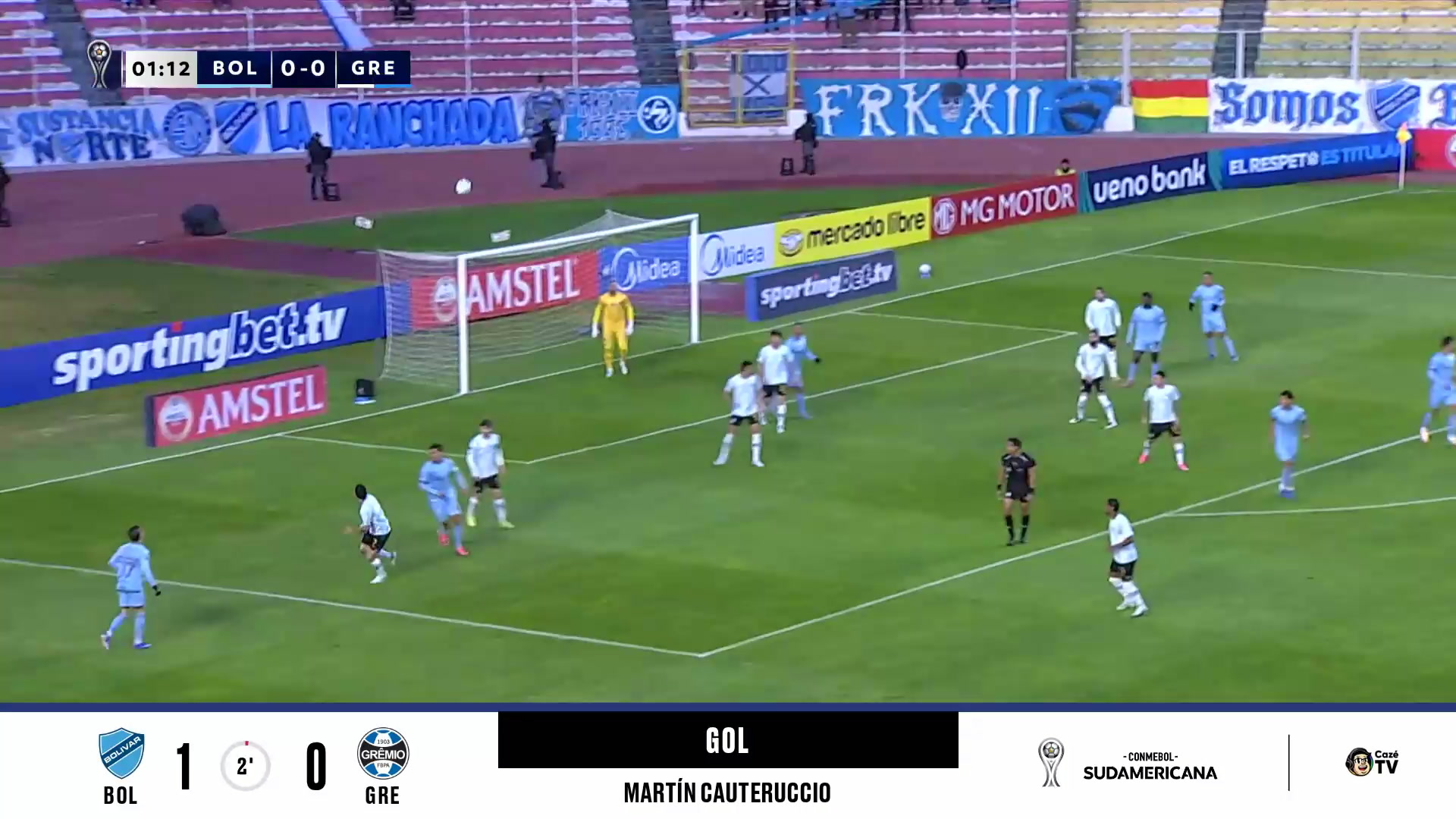 Marcação falha e Grêmio sofre gol com um minuto na Sul-Americana; confira