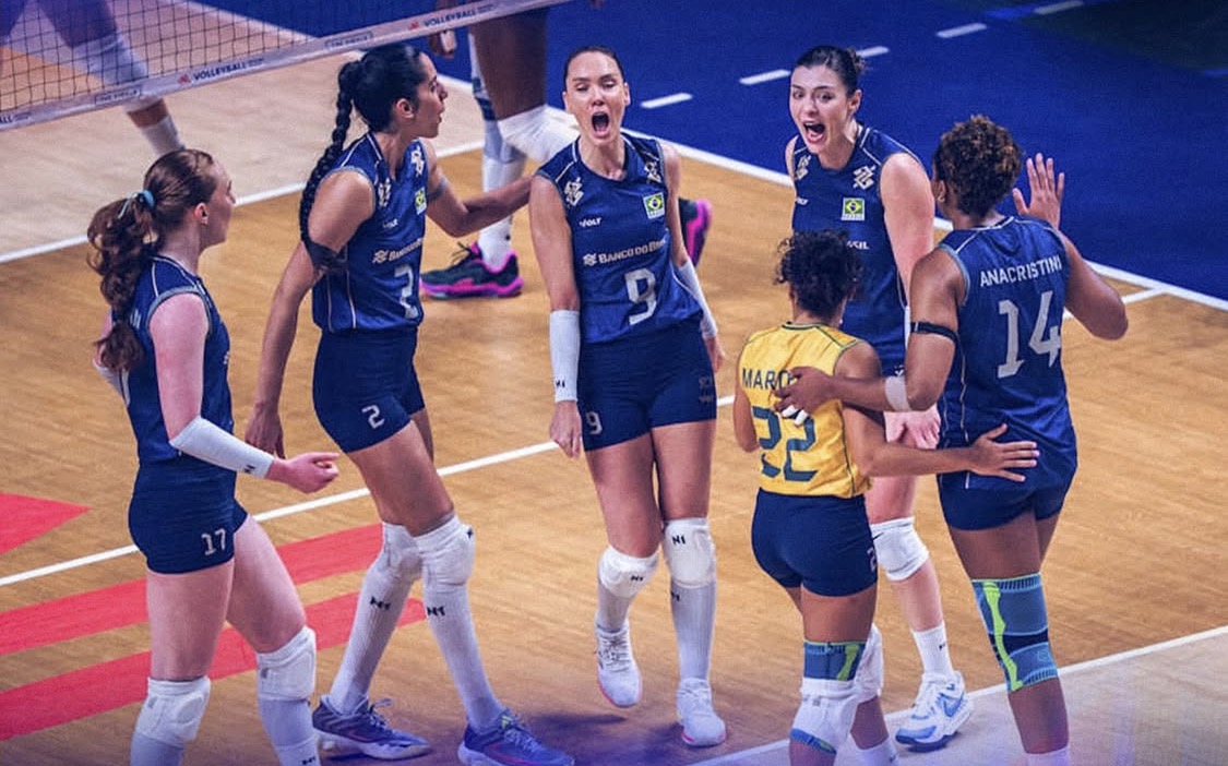 Brasil vence Itália de virada no tie-break e aguarda por China ou Turquia na final da Liga das Nações