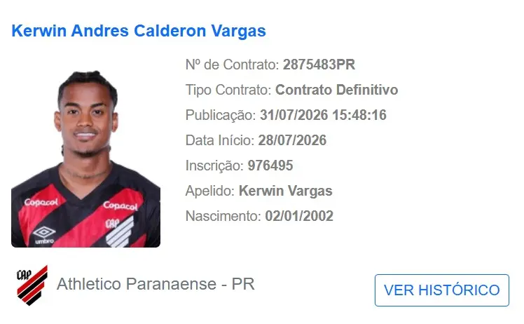 Vargas é regularizado e pode estrear pelo Athletico-PR contra o Vitória na Copa do Brasil