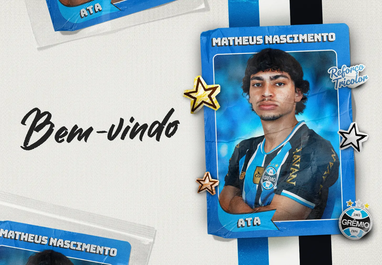 Grêmio anuncia contratação do atacante Matheus Nascimento; veja detalhes