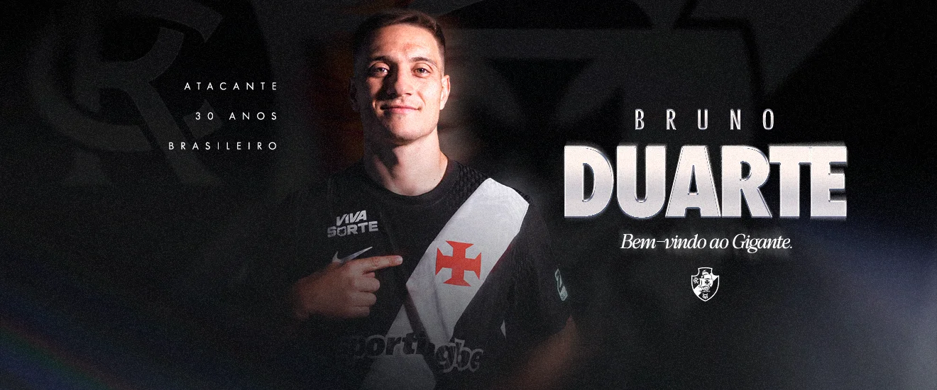 Vasco anuncia contratação do atacante Bruno Duarte; veja detalhes