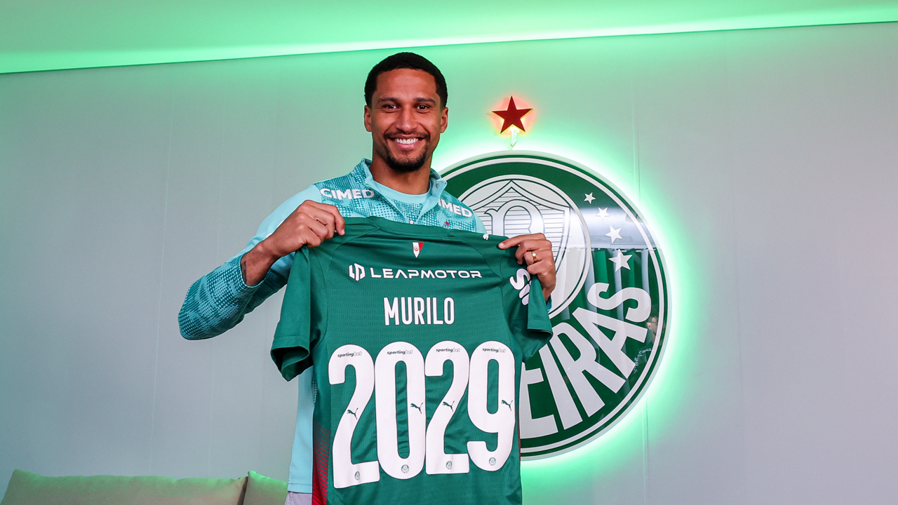 De contrato renovado, Murilo ressalta papel de liderança e diz que se sente em casa no Palmeiras
