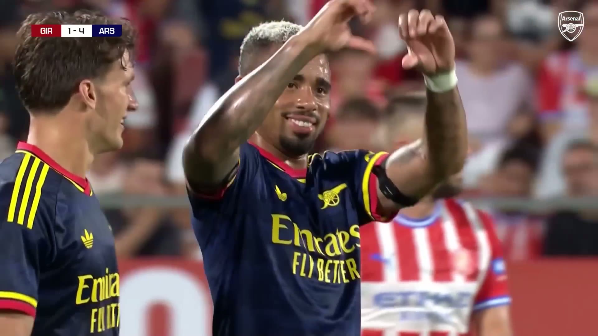 Gabriel Jesus marca na goleada do Arsenal sobre o Girona; confira os lances