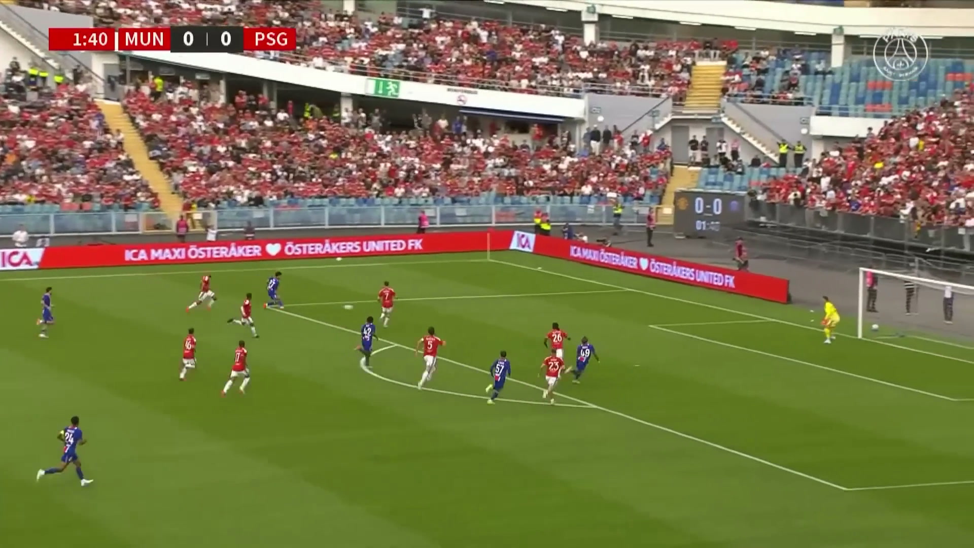 O gol de Mbaye no início do jogo contra o Manchester United