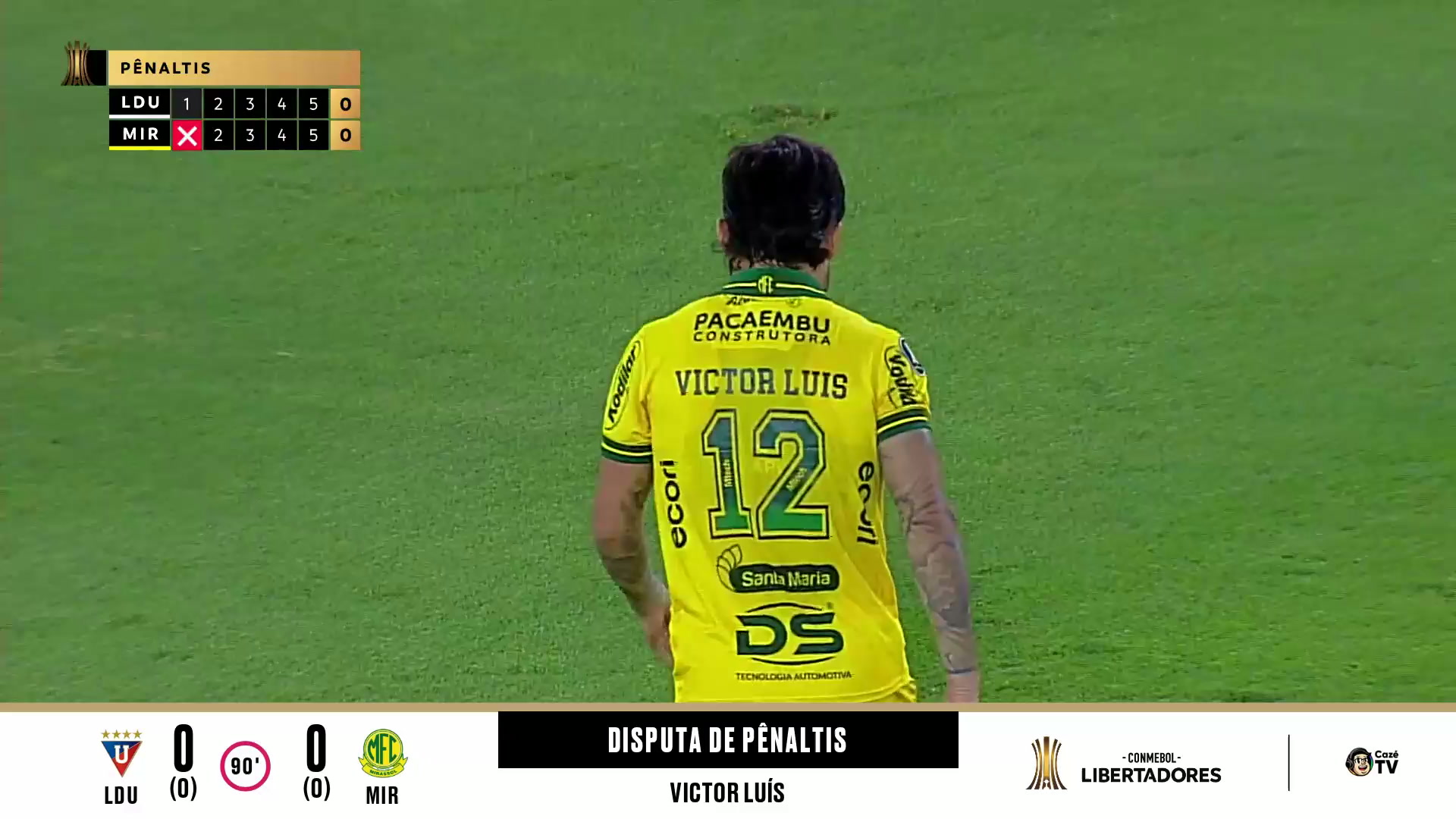 Veja o pênalti perdido por Victor Luís que tirou o Mirassol da Libertadores