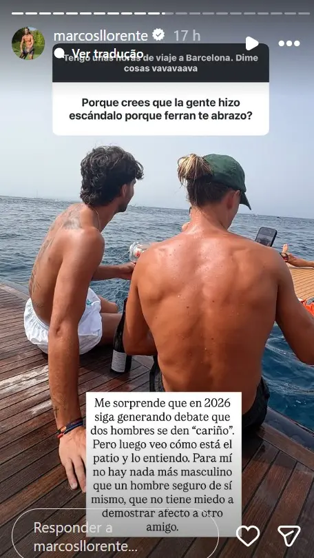 Llorente se pronuncia sobre repercussão de fotos com Ferrán Torres: “Surpreendente”