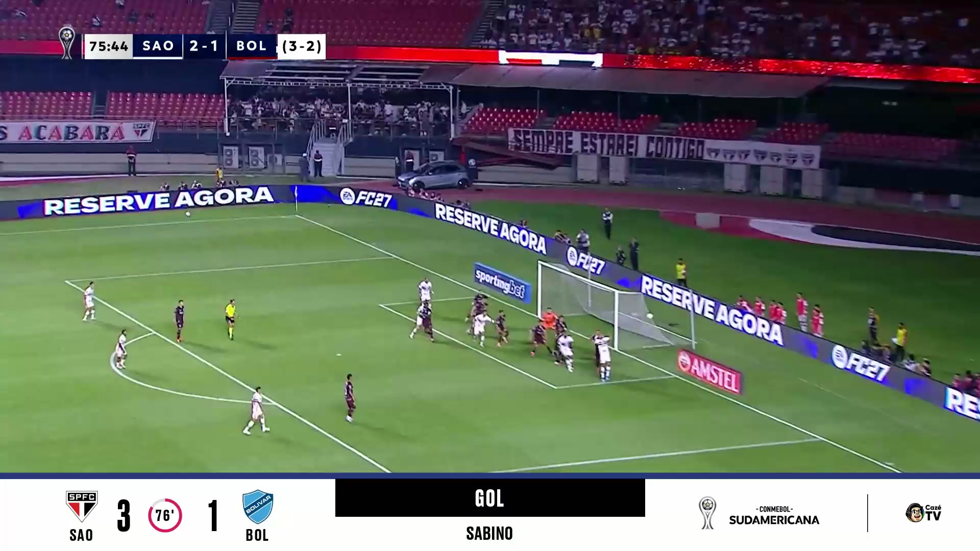 Sabino marca de cabeça e garante classificação do São Paulo na Sul-Americana; veja