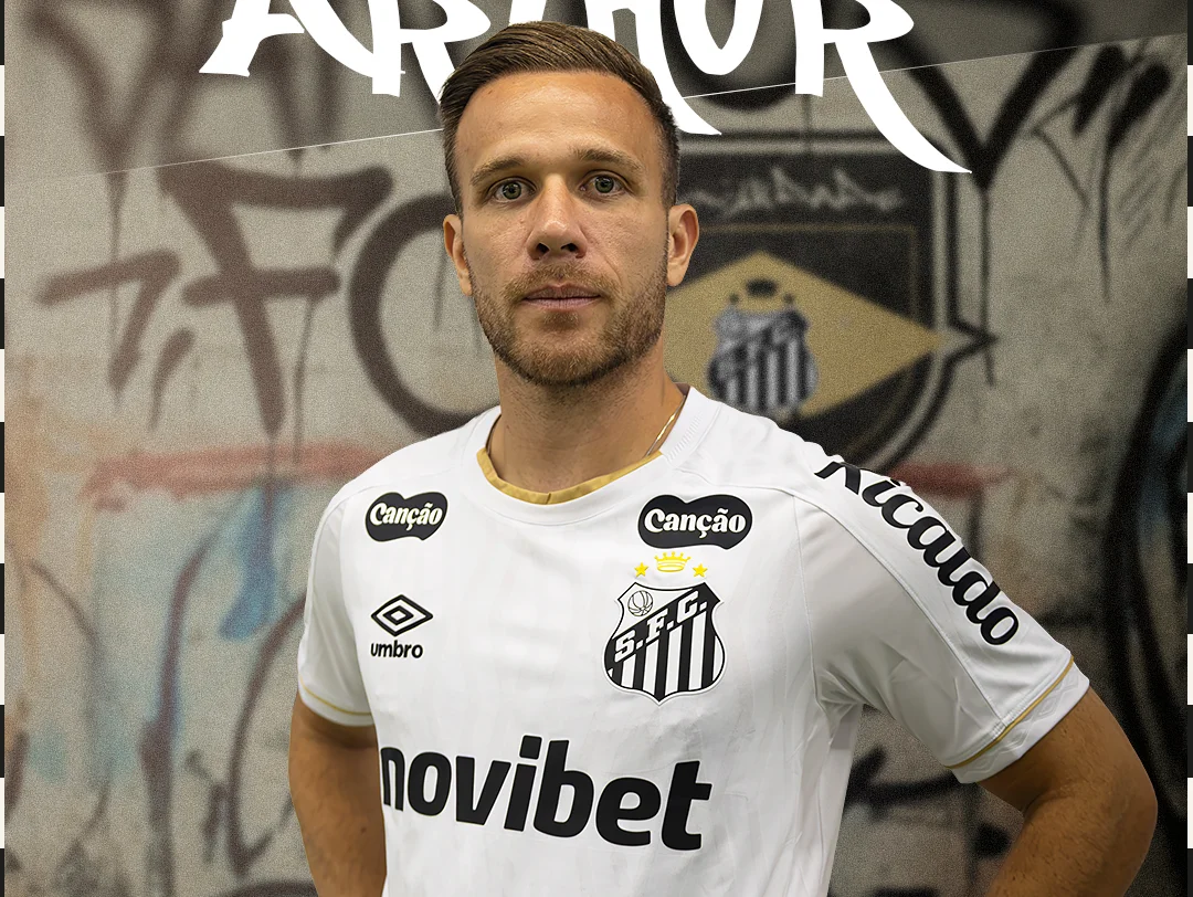Santos anuncia a contratação do volante Arthur Melo, ex-Grêmio e Barcelona