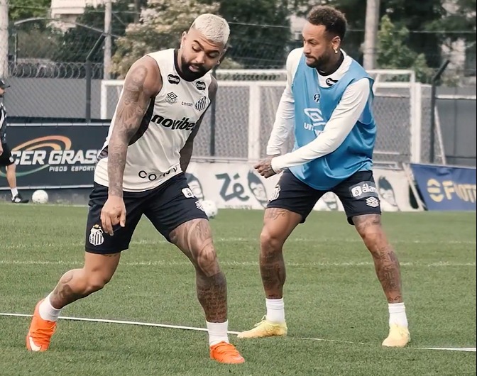 Santos: Titulares liberados após Maracá; Gabigol e Neymar treinam para o Mirassol